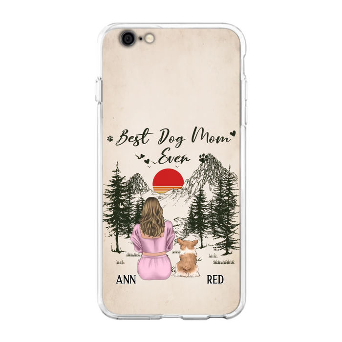 Custom Personalized Dog Mom Phone Case - Upto 4 Dogs - Mother's Day Gift Idea Dog Lovers - Best Dog Mom Ever - Case For iPhone/Samsung