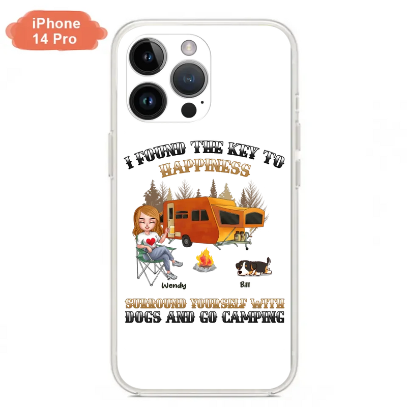 Custom Personalized Dog Camping Queen Phone Case - Gift Idea For Camping Lovers/Friends/ Dog Mom - Upto 5 Dogs - Case For iPhone And Samsung