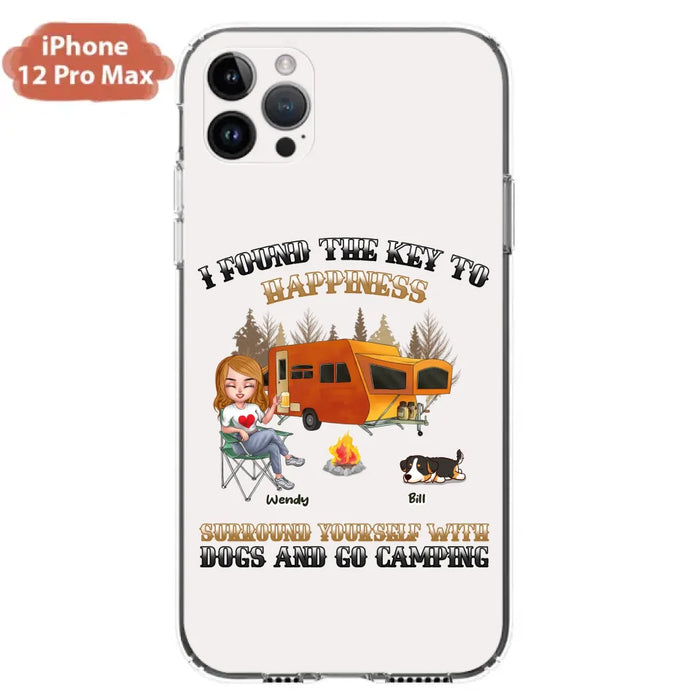 Custom Personalized Dog Camping Queen Phone Case - Gift Idea For Camping Lovers/Friends/ Dog Mom - Upto 5 Dogs - Case For iPhone And Samsung