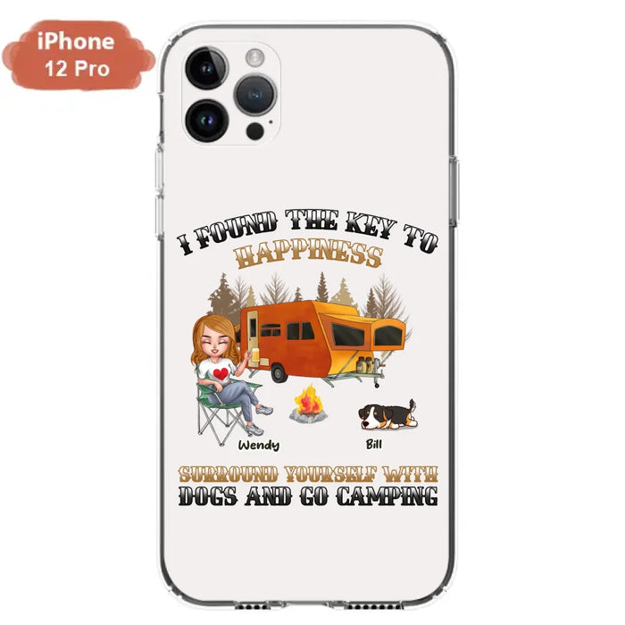 Custom Personalized Dog Camping Queen Phone Case - Gift Idea For Camping Lovers/Friends/ Dog Mom - Upto 5 Dogs - Case For iPhone And Samsung