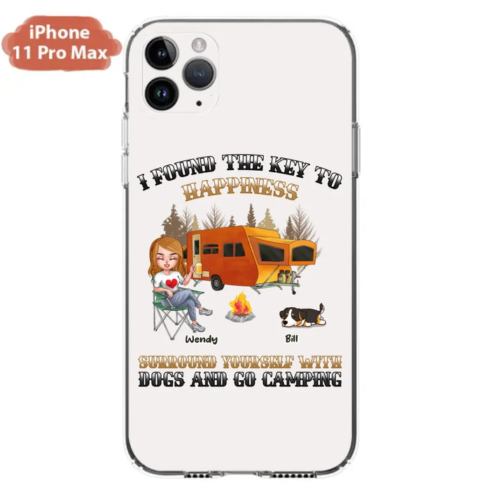 Custom Personalized Dog Camping Queen Phone Case - Gift Idea For Camping Lovers/Friends/ Dog Mom - Upto 5 Dogs - Case For iPhone And Samsung