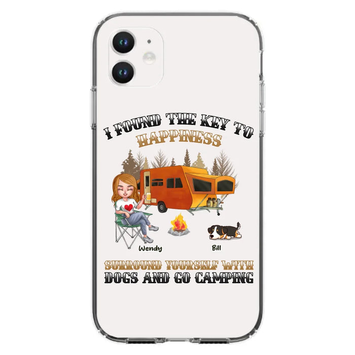 Custom Personalized Dog Camping Queen Phone Case - Gift Idea For Camping Lovers/Friends/ Dog Mom - Upto 5 Dogs - Case For iPhone And Samsung