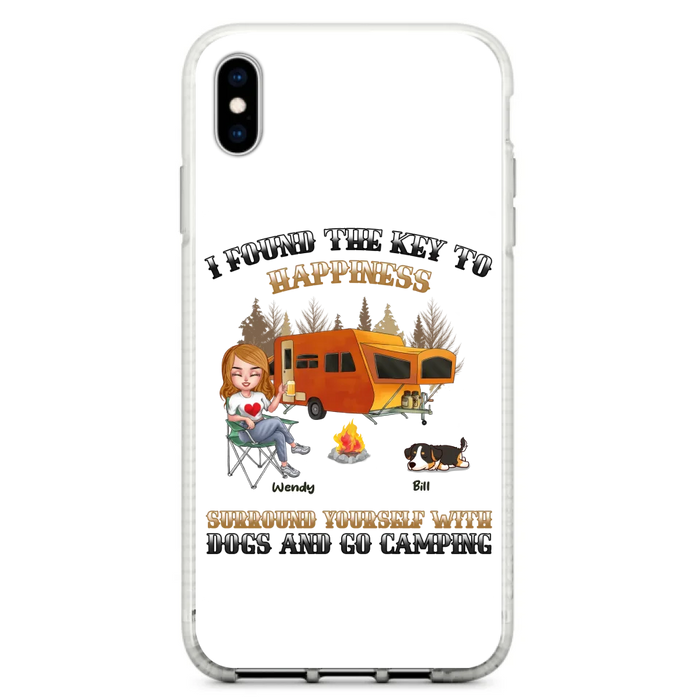 Custom Personalized Dog Camping Queen Phone Case - Gift Idea For Camping Lovers/Friends/ Dog Mom - Upto 5 Dogs - Case For iPhone And Samsung