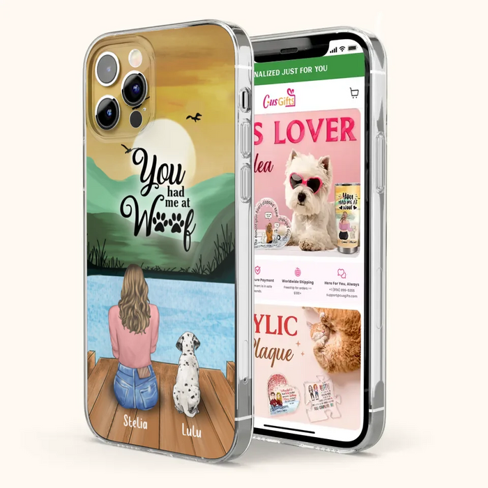 Custom Personalized Dog Mom Phone Case - Gifts For Dog Lover With Upto 4 Dogs - You Had Me At Woof - The New Version for iPhone 16 Series