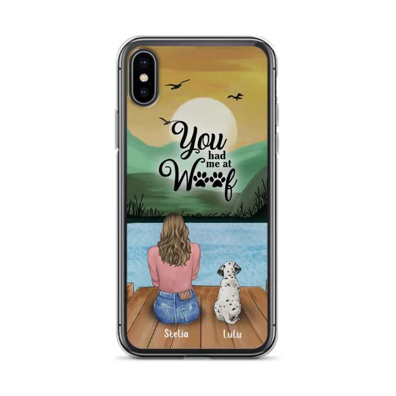 Personalized Dog Mom Phone Case - Gifts For Dog Lover With Up to 4 Dogs - You Had Me At Woof - The New Version for iPhone 16 Series