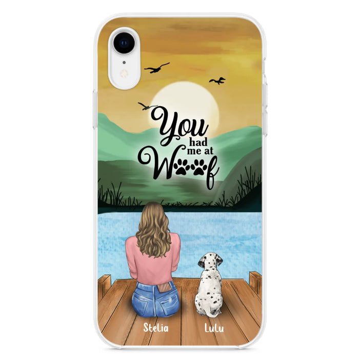 Custom Personalized Dog Mom Phone Case - Gifts For Dog Lover With Upto 4 Dogs - You Had Me At Woof - The New Version for iPhone 16 Series