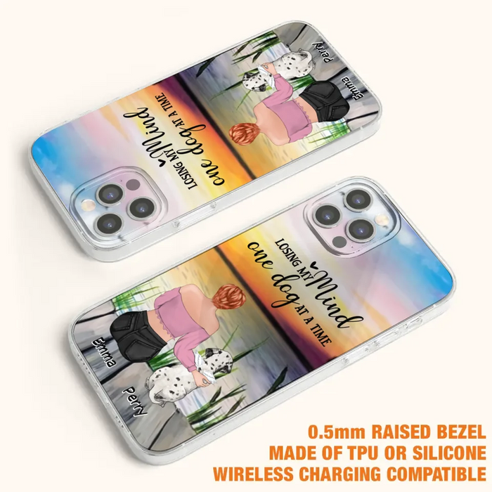 Custom Personalized Pet Mom/Dad Phone Case For iPhone/ Samsung - Gift Idea For Pet Owner With Up To 5 Cats/ Dogs - Losing My Mind One Dog At A Time