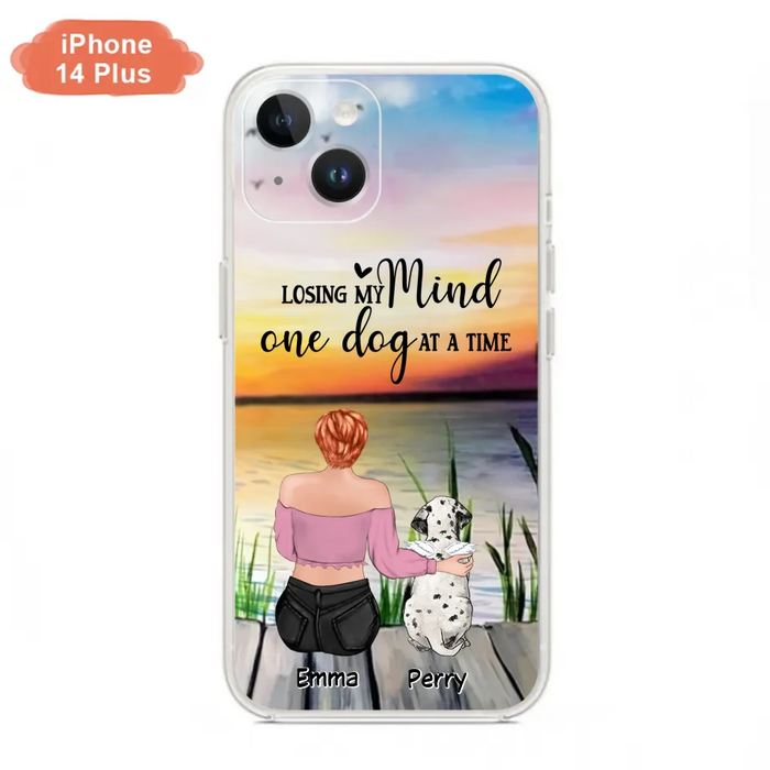 Custom Personalized Pet Mom/Dad Phone Case For iPhone/ Samsung - Gift Idea For Pet Owner With Up To 5 Cats/ Dogs - Losing My Mind One Dog At A Time