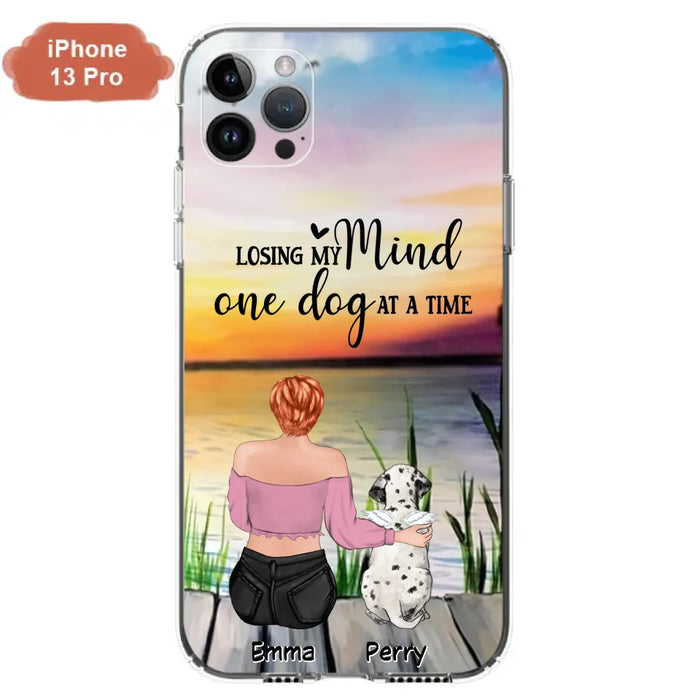 Custom Personalized Pet Mom/Dad Phone Case For iPhone/ Samsung - Gift Idea For Pet Owner With Up To 5 Cats/ Dogs - Losing My Mind One Dog At A Time