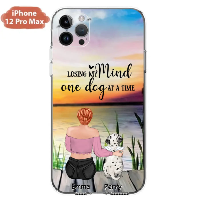 Custom Personalized Pet Mom/Dad Phone Case For iPhone/ Samsung - Gift Idea For Pet Owner With Up To 5 Cats/ Dogs - Losing My Mind One Dog At A Time