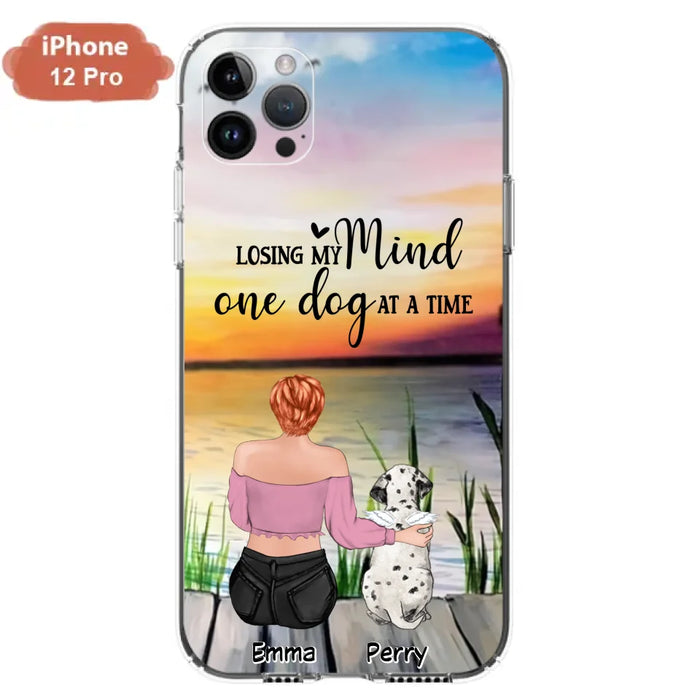 Custom Personalized Pet Mom/Dad Phone Case For iPhone/ Samsung - Gift Idea For Pet Owner With Up To 5 Cats/ Dogs - Losing My Mind One Dog At A Time