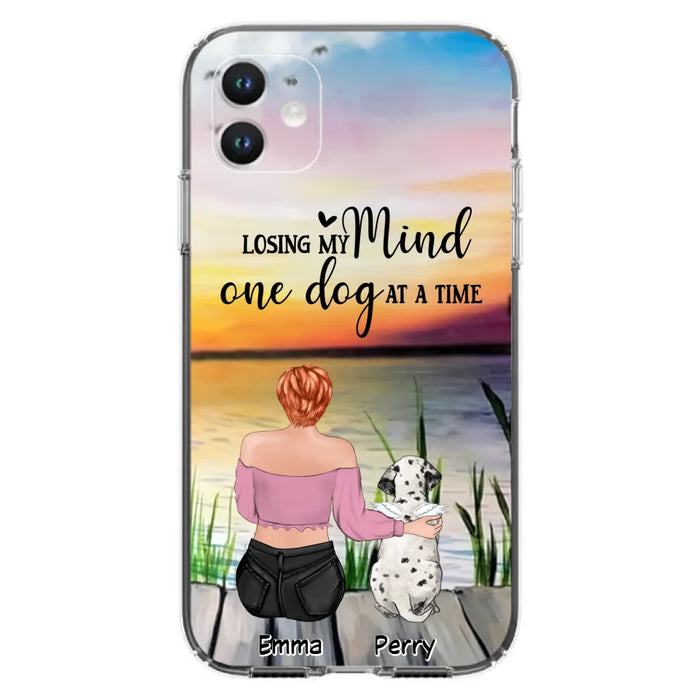 Custom Personalized Pet Mom/Dad Phone Case For iPhone/ Samsung - Gift Idea For Pet Owner With Up To 5 Cats/ Dogs - Losing My Mind One Dog At A Time