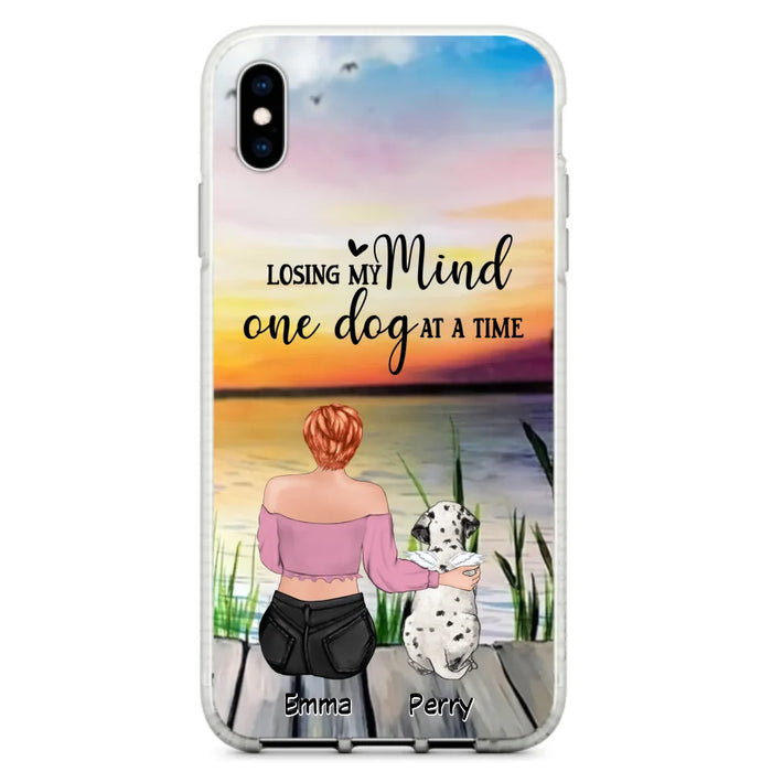 Custom Personalized Pet Mom/Dad Phone Case For iPhone/ Samsung - Gift Idea For Pet Owner With Up To 5 Cats/ Dogs - Losing My Mind One Dog At A Time