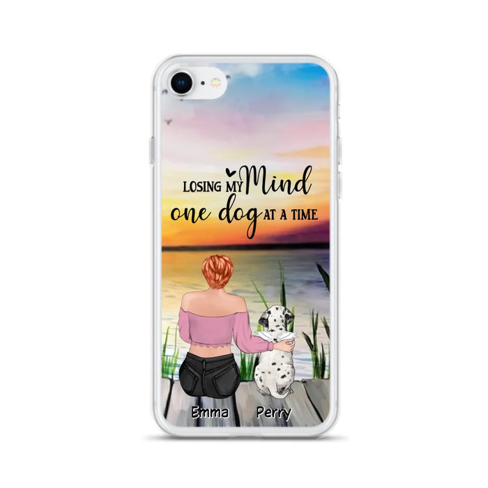 Custom Personalized Pet Mom/Dad Phone Case For iPhone/ Samsung - Gift Idea For Pet Owner With Up To 5 Cats/ Dogs - Losing My Mind One Dog At A Time