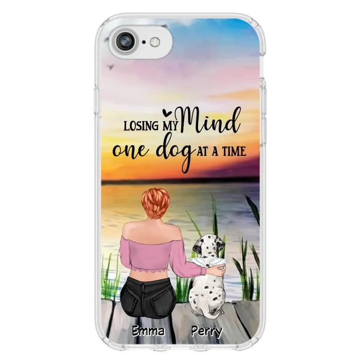 Custom Personalized Pet Mom/Dad Phone Case For iPhone/ Samsung - Gift Idea For Pet Owner With Up To 5 Cats/ Dogs - Losing My Mind One Dog At A Time