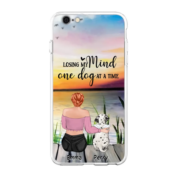 Custom Personalized Pet Mom/Dad Phone Case For iPhone/ Samsung - Gift Idea For Pet Owner With Up To 5 Cats/ Dogs - Losing My Mind One Dog At A Time