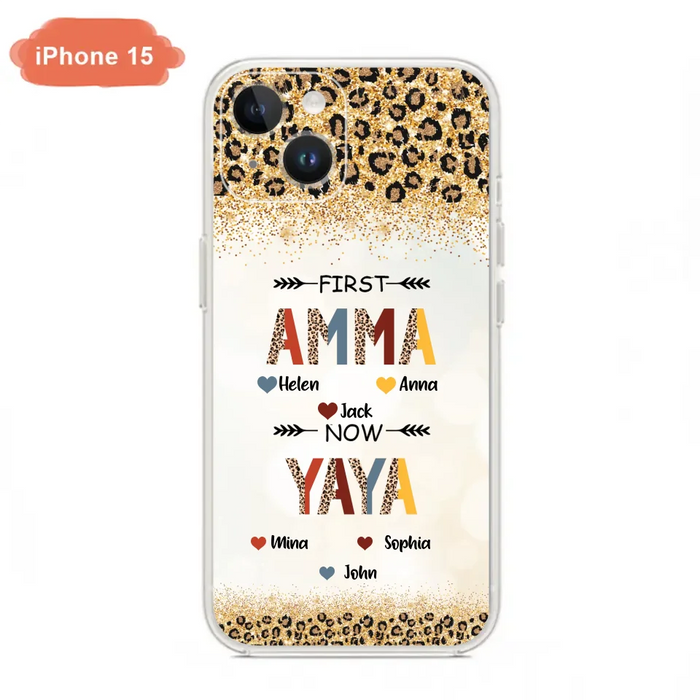 Personalized Grandma Phone Case - Upto 4 Kids And 8 Grandkids - Mother's Day Gift Idea for Grandma - First Mom Now Nana Kid And Grandkids - Case For iPhone And Samsung