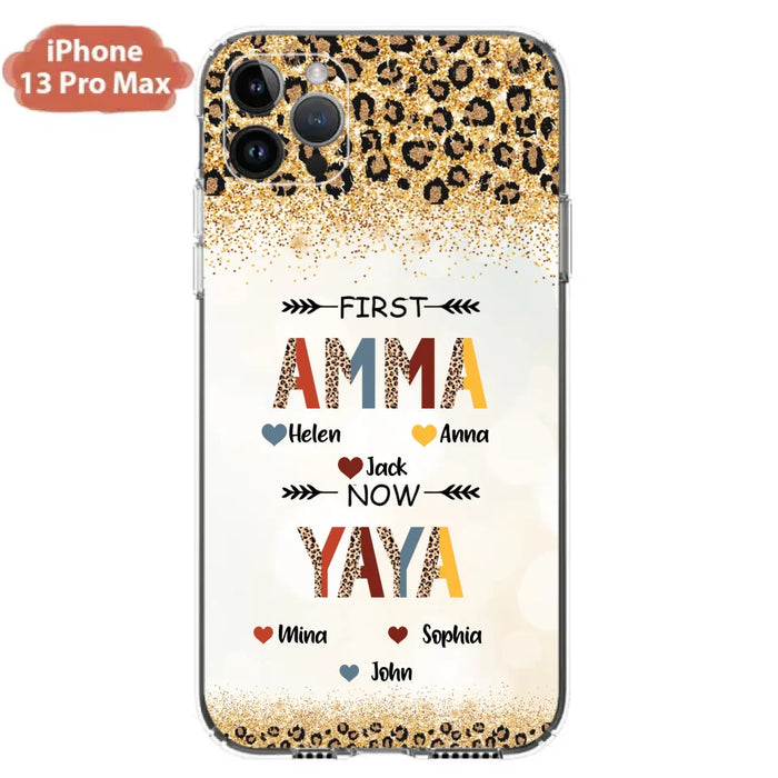 Personalized Grandma Phone Case - Upto 4 Kids And 8 Grandkids - Mother's Day Gift Idea for Grandma - First Mom Now Nana Kid And Grandkids - Case For iPhone And Samsung