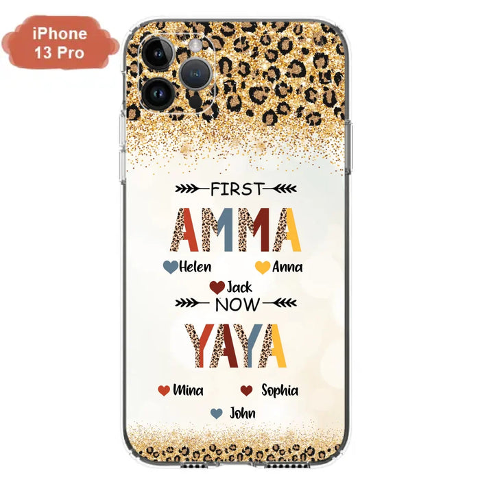 Personalized Grandma Phone Case - Upto 4 Kids And 8 Grandkids - Mother's Day Gift Idea for Grandma - First Mom Now Nana Kid And Grandkids - Case For iPhone And Samsung