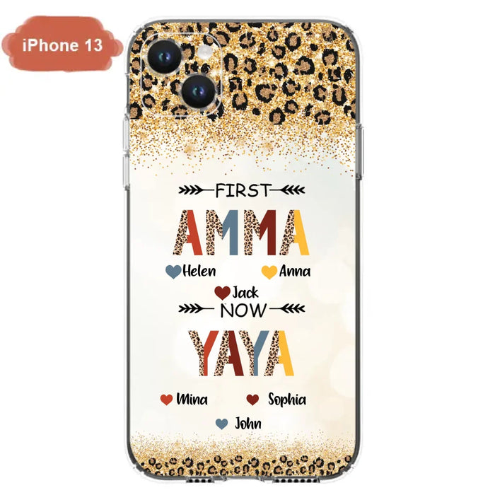 Personalized Grandma Phone Case - Upto 4 Kids And 8 Grandkids - Mother's Day Gift Idea for Grandma - First Mom Now Nana Kid And Grandkids - Case For iPhone And Samsung