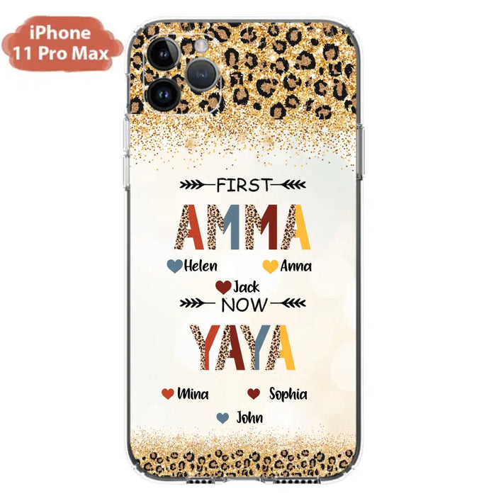 Personalized Grandma Phone Case - Upto 4 Kids And 8 Grandkids - Mother's Day Gift Idea for Grandma - First Mom Now Nana Kid And Grandkids - Case For iPhone And Samsung