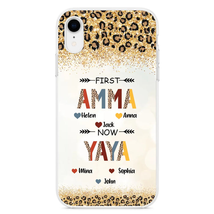 Personalized Grandma Phone Case - Upto 4 Kids And 8 Grandkids - Mother's Day Gift Idea for Grandma - First Mom Now Nana Kid And Grandkids - Case For iPhone And Samsung