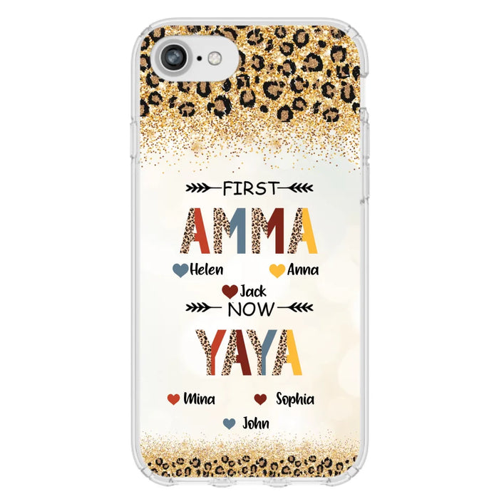 Personalized Grandma Phone Case - Upto 4 Kids And 8 Grandkids - Mother's Day Gift Idea for Grandma - First Mom Now Nana Kid And Grandkids - Case For iPhone And Samsung