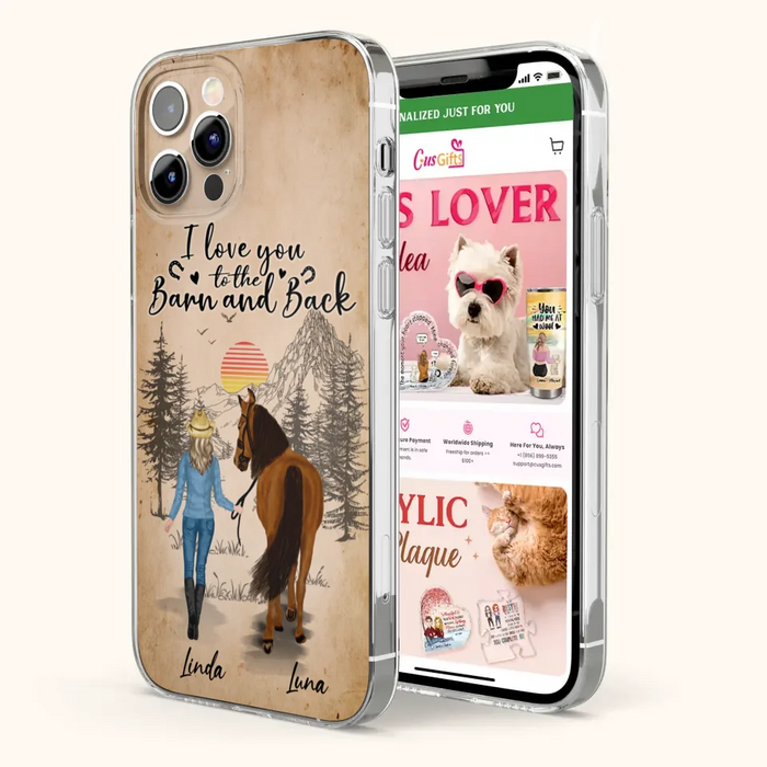 Custom Personalized Horse Girl Phone Case - Gift Idea For Horse Lovers/Girl - Upto 6 Horses - Just A Girl Who Loves Horses - Case For iPhone/Samsung