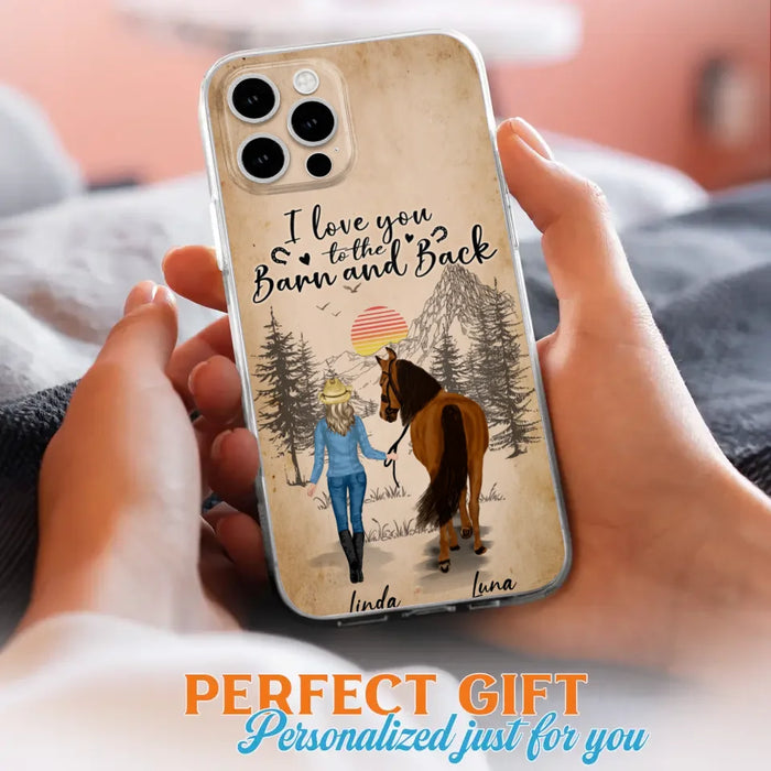 Custom Personalized Horse Girl Phone Case - Gift Idea For Horse Lovers/Girl - Upto 6 Horses - Just A Girl Who Loves Horses - Case For iPhone/Samsung