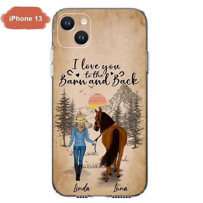 Custom Personalized Horse Girl Phone Case - Gift Idea For Horse Lovers/Girl - Upto 6 Horses - Just A Girl Who Loves Horses - Case For iPhone/Samsung