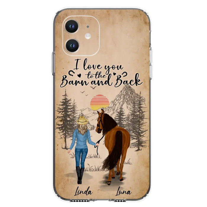 Custom Personalized Horse Girl Phone Case - Gift Idea For Horse Lovers/Girl - Upto 6 Horses - Just A Girl Who Loves Horses - Case For iPhone/Samsung