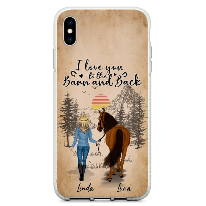 Custom Personalized Horse Girl Phone Case - Gift Idea For Horse Lovers/Girl - Upto 6 Horses - Just A Girl Who Loves Horses - Case For iPhone/Samsung