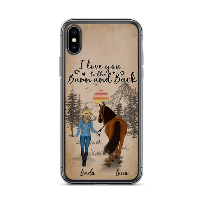 Custom Personalized Horse Girl Phone Case - Gift Idea For Horse Lovers/Girl - Upto 6 Horses - Just A Girl Who Loves Horses - Case For iPhone/Samsung