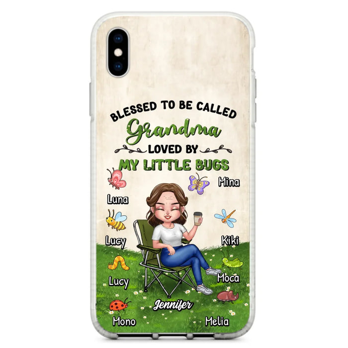 Custom Personalized Grandma Phone Case - Upto 8 Bugs - Gift Idea For Mother's Day/Garden Lovers - Blessed To Be Called Grandma Loved By My Little Bugs - Case For iPhone & Samsung