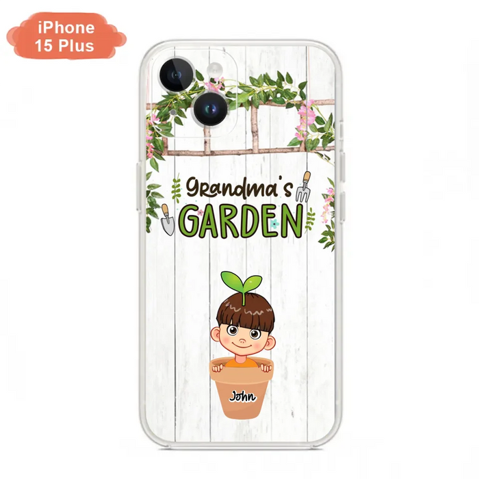 Custom Personalized Grandma's Garden Phone Case - Gift Idea For Grandma/ Mother's Day Gift - Up to 10 Kids - Case For iPhone And Samsung