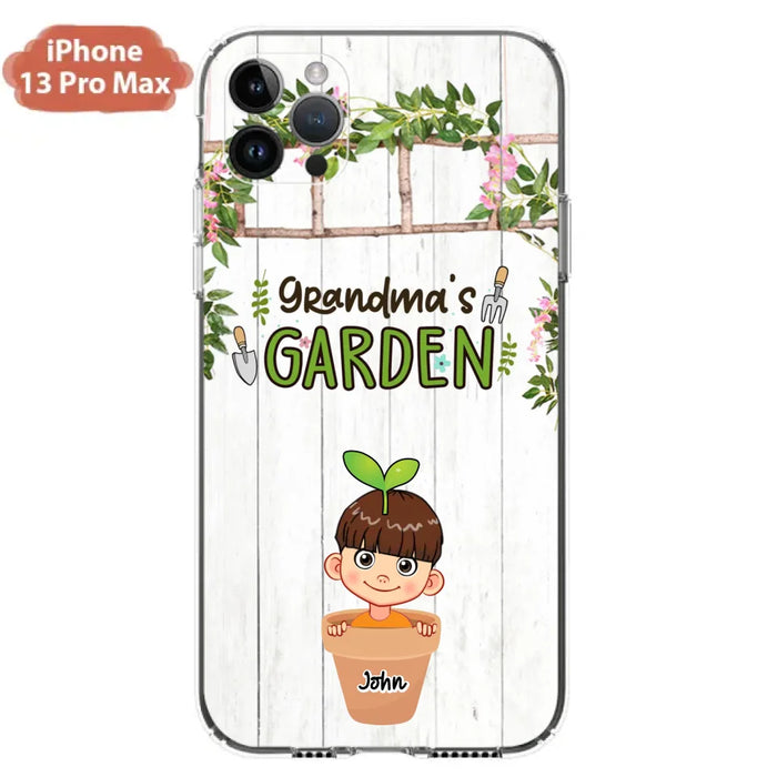 Custom Personalized Grandma's Garden Phone Case - Gift Idea For Grandma/ Mother's Day Gift - Up to 10 Kids - Case For iPhone And Samsung