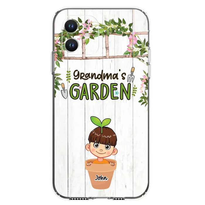 Custom Personalized Grandma's Garden Phone Case - Gift Idea For Grandma/ Mother's Day Gift - Up to 10 Kids - Case For iPhone And Samsung