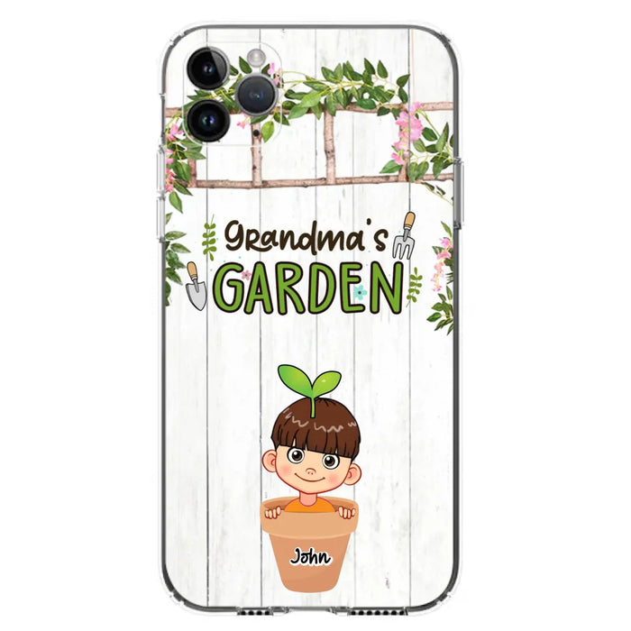 Custom Personalized Grandma's Garden Phone Case - Gift Idea For Grandma/ Mother's Day Gift - Up to 10 Kids - Case For iPhone And Samsung