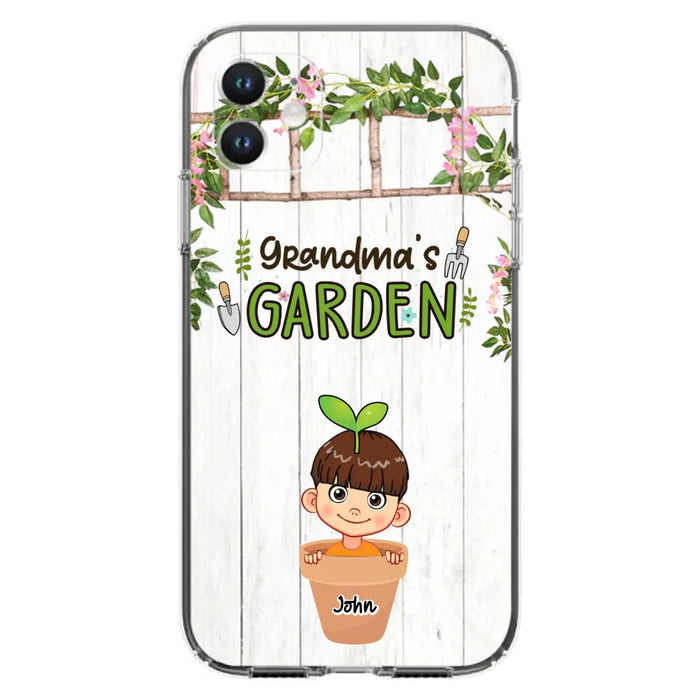 Custom Personalized Grandma's Garden Phone Case - Gift Idea For Grandma/ Mother's Day Gift - Up to 10 Kids - Case For iPhone And Samsung