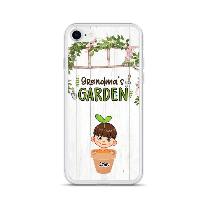 Custom Personalized Grandma's Garden Phone Case - Gift Idea For Grandma/ Mother's Day Gift - Up to 10 Kids - Case For iPhone And Samsung