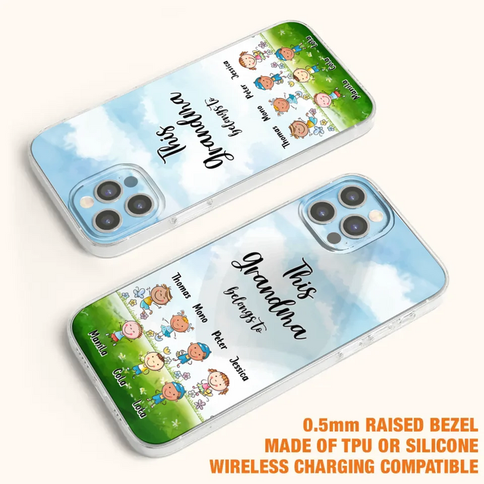 Custom Personalized Grandma Phone Case - Gift Idea For Grandma/Mother's Day - Upto 7 Kids - This Grandma Belongs To - Case For iPhone & Samsung