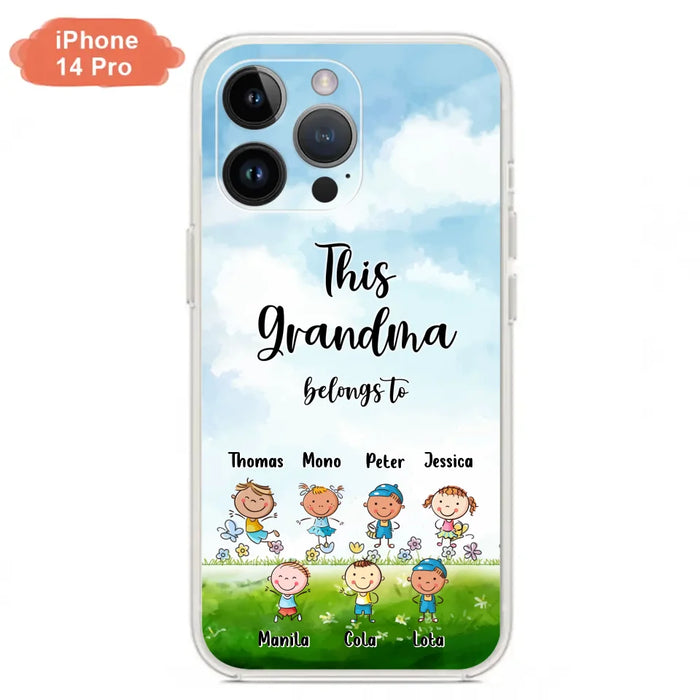 Custom Personalized Grandma Phone Case - Gift Idea For Grandma/Mother's Day - Upto 7 Kids - This Grandma Belongs To - Case For iPhone & Samsung