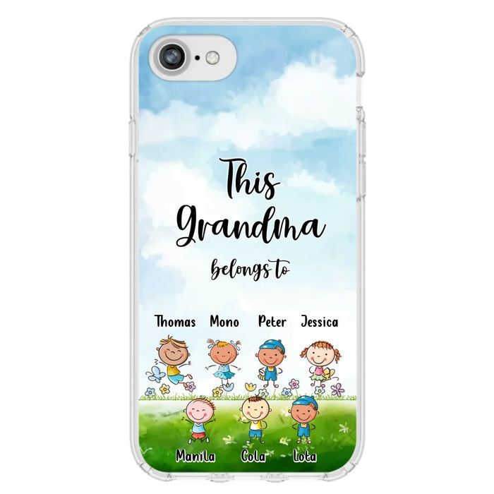 Custom Personalized Grandma Phone Case - Gift Idea For Grandma/Mother's Day - Upto 7 Kids - This Grandma Belongs To - Case For iPhone & Samsung