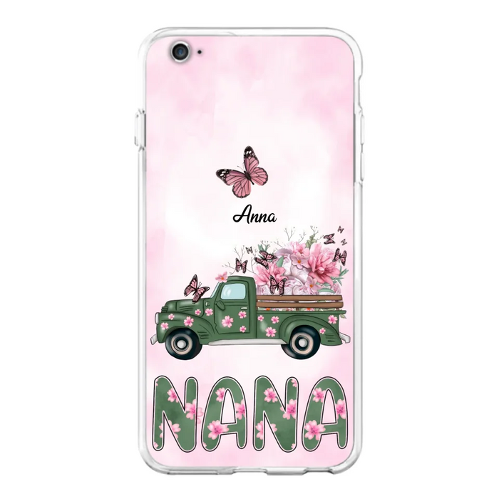 Custom Personalized Nana Phone Case - Gift Idea For Grandma/Mother's Day - Upto 12 Butterflies - Nana - Case For iPhone & Samsung