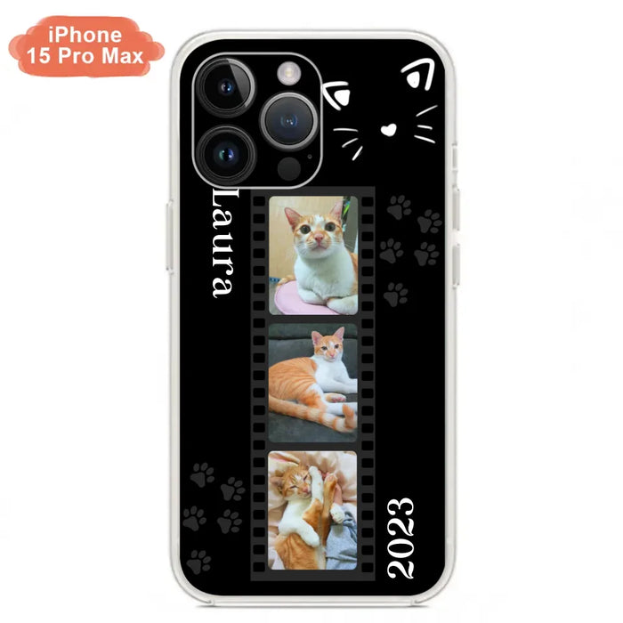 Custom Personalized Pet Photo Film iPhone/Samsung Phone Case - Gift for Cat Lovers/Birthday Gift