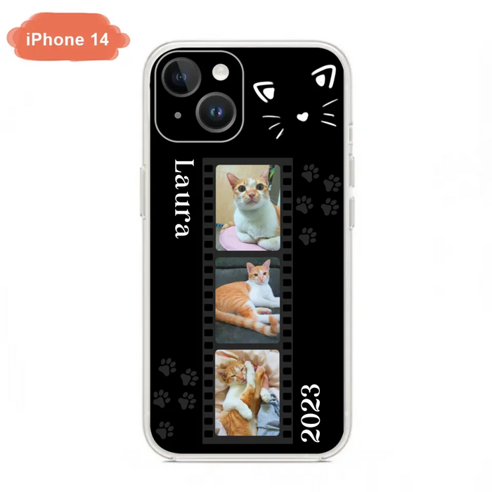 Custom Personalized Pet Photo Film iPhone/Samsung Phone Case - Gift for Cat Lovers/Birthday Gift