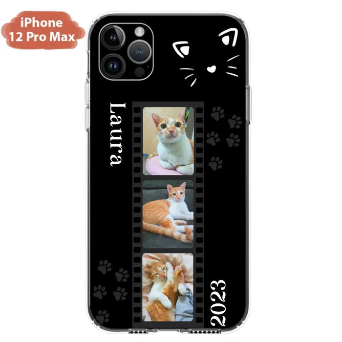 Custom Personalized Pet Photo Film iPhone/Samsung Phone Case - Gift for Cat Lovers/Birthday Gift