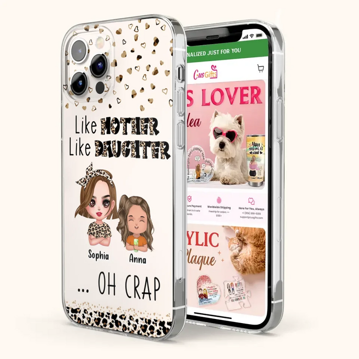 Custom Personalized Mother Phone Case - Mom With Upto 7 Children - Mother's Day Gift To Mom - Like Mother Like Daughter - Case For iPhone And Samsung