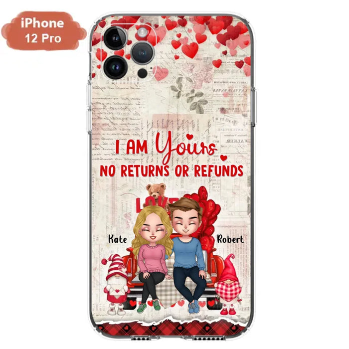 Custom Personalized Couple Truck Phone Case - Gift For Couple - Mother's Day Gift For Wife From Husband - I Am Yours No Returns Or Refunds - Case For iPhone And Samsung