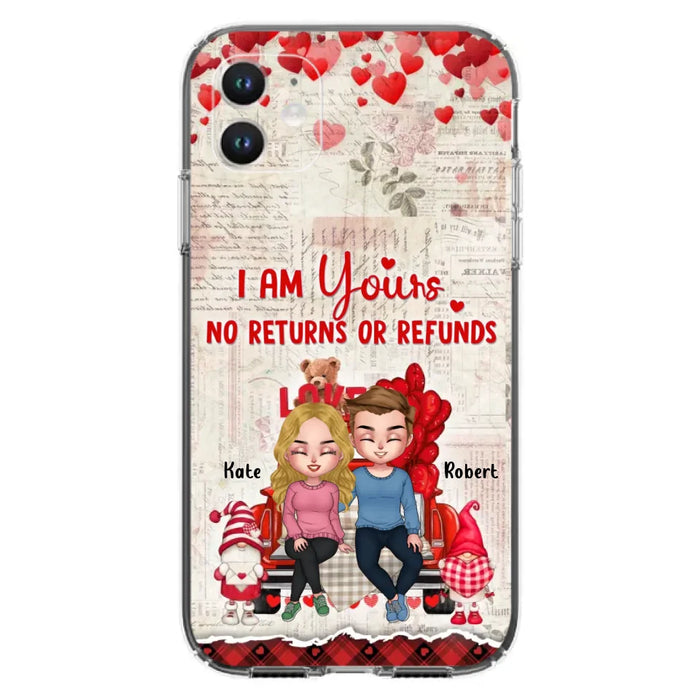 Custom Personalized Couple Truck Phone Case - Gift For Couple - Mother's Day Gift For Wife From Husband - I Am Yours No Returns Or Refunds - Case For iPhone And Samsung